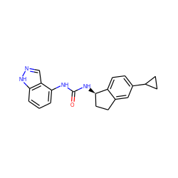 O=C(Nc1cccc2[nH]ncc12)N[C@@H]1CCc2cc(C3CC3)ccc21 ZINC000028964763