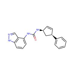 O=C(Nc1cccc2[nH]ncc12)N[C@H]1C=C[C@@H](c2ccccc2)C1 ZINC000169704926