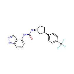 O=C(Nc1cccc2[nH]ncc12)N[C@H]1CC[C@@H](c2ccc(C(F)(F)F)cc2)C1 ZINC000148524071