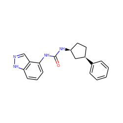 O=C(Nc1cccc2[nH]ncc12)N[C@H]1CC[C@@H](c2ccccc2)C1 ZINC000169704877