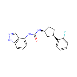 O=C(Nc1cccc2[nH]ncc12)N[C@H]1CC[C@@H](c2ccccc2F)C1 ZINC000169704930