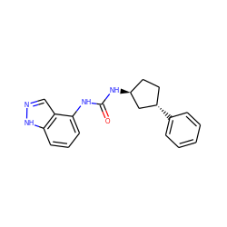 O=C(Nc1cccc2[nH]ncc12)N[C@H]1CC[C@H](c2ccccc2)C1 ZINC000169704863