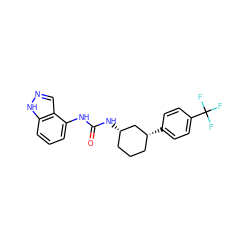 O=C(Nc1cccc2[nH]ncc12)N[C@H]1CCC[C@@H](c2ccc(C(F)(F)F)cc2)C1 ZINC000169704883