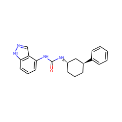 O=C(Nc1cccc2[nH]ncc12)N[C@H]1CCC[C@H](c2ccccc2)C1 ZINC000169704886