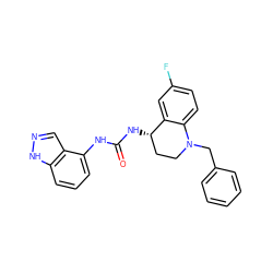 O=C(Nc1cccc2[nH]ncc12)N[C@H]1CCN(Cc2ccccc2)c2ccc(F)cc21 ZINC000035933259