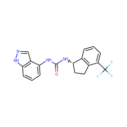 O=C(Nc1cccc2[nH]ncc12)N[C@H]1CCc2c1cccc2C(F)(F)F ZINC000028964775