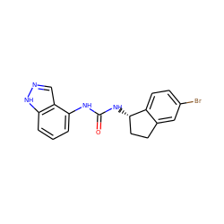 O=C(Nc1cccc2[nH]ncc12)N[C@H]1CCc2cc(Br)ccc21 ZINC000028964604