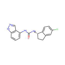 O=C(Nc1cccc2[nH]ncc12)N[C@H]1CCc2cc(Cl)ccc21 ZINC000028964615