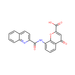 O=C(Nc1cccc2c(=O)cc(C(=O)O)oc12)c1ccc2ccccc2n1 ZINC000096271908