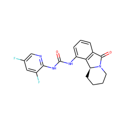 O=C(Nc1cccc2c1[C@@H]1CCCCN1C2=O)Nc1ncc(F)cc1F ZINC000095574683