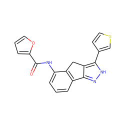 O=C(Nc1cccc2c1Cc1c-2n[nH]c1-c1ccsc1)c1ccco1 ZINC000028896722