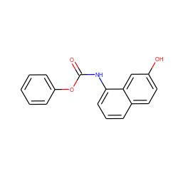 O=C(Nc1cccc2ccc(O)cc12)Oc1ccccc1 ZINC000013589054