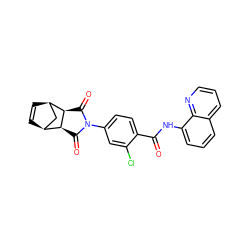 O=C(Nc1cccc2cccnc12)c1ccc(N2C(=O)[C@H]3[C@H]4C=C[C@H](C4)[C@H]3C2=O)cc1Cl ZINC000062178806