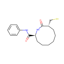 O=C(Nc1ccccc1)[C@@H]1CCCCCC[C@@H](CS)C(=O)N1 ZINC000013834119