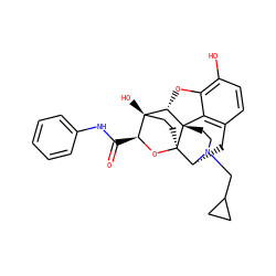 O=C(Nc1ccccc1)[C@@H]1O[C@@]23CC[C@@]1(O)[C@@H]1Oc4c(O)ccc5c4[C@@]12CCN(CC1CC1)[C@@H]3C5 ZINC000101351522