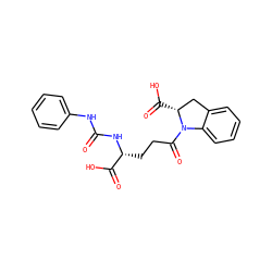 O=C(Nc1ccccc1)N[C@H](CCC(=O)N1c2ccccc2C[C@H]1C(=O)O)C(=O)O ZINC000029341318