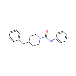 O=C(Nc1ccccc1)N1CCC(Cc2ccccc2)CC1 ZINC000017023524