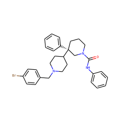 O=C(Nc1ccccc1)N1CCC[C@](c2ccccc2)(C2CCN(Cc3ccc(Br)cc3)CC2)C1 ZINC000040976261