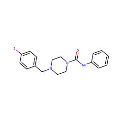 O=C(Nc1ccccc1)N1CCN(Cc2ccc(I)cc2)CC1 ZINC000035969372