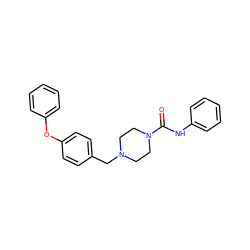 O=C(Nc1ccccc1)N1CCN(Cc2ccc(Oc3ccccc3)cc2)CC1 ZINC000038225037