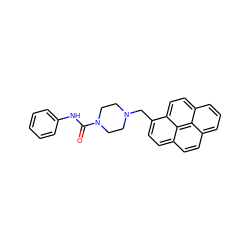 O=C(Nc1ccccc1)N1CCN(Cc2ccc3ccc4cccc5ccc2c3c45)CC1 ZINC000035919583