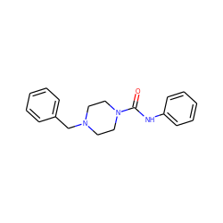 O=C(Nc1ccccc1)N1CCN(Cc2ccccc2)CC1 ZINC000019372067