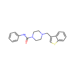 O=C(Nc1ccccc1)N1CCN(Cc2csc3ccccc23)CC1 ZINC000035876406