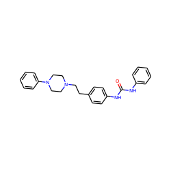 O=C(Nc1ccccc1)Nc1ccc(CCN2CCN(c3ccccc3)CC2)cc1 ZINC000084671041