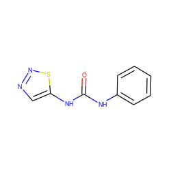 O=C(Nc1ccccc1)Nc1cnns1 ZINC000000073715