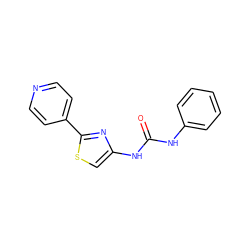 O=C(Nc1ccccc1)Nc1csc(-c2ccncc2)n1 ZINC000014974631