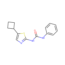 O=C(Nc1ccccc1)Nc1ncc(C2CCC2)s1 ZINC000028373220