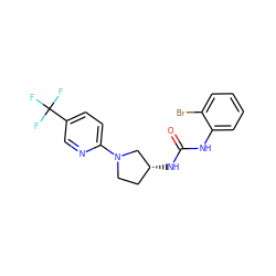 O=C(Nc1ccccc1Br)N[C@@H]1CCN(c2ccc(C(F)(F)F)cn2)C1 ZINC000013985502