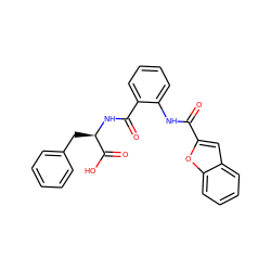 O=C(Nc1ccccc1C(=O)N[C@H](Cc1ccccc1)C(=O)O)c1cc2ccccc2o1 ZINC000013589838