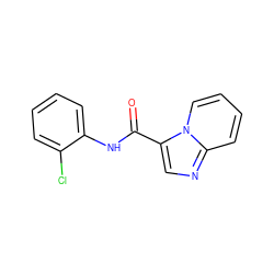 O=C(Nc1ccccc1Cl)c1cnc2ccccn12 ZINC000049014347