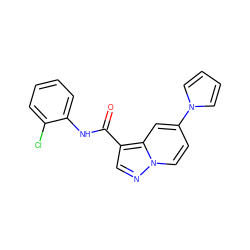 O=C(Nc1ccccc1Cl)c1cnn2ccc(-n3cccc3)cc12 ZINC000048999860