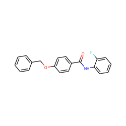 O=C(Nc1ccccc1F)c1ccc(OCc2ccccc2)cc1 ZINC000000037771