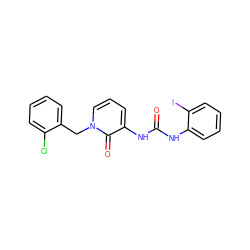 O=C(Nc1ccccc1I)Nc1cccn(Cc2ccccc2Cl)c1=O ZINC000064527150