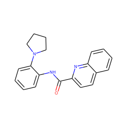 O=C(Nc1ccccc1N1CCCC1)c1ccc2ccccc2n1 ZINC000006820595