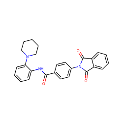 O=C(Nc1ccccc1N1CCCCC1)c1ccc(N2C(=O)c3ccccc3C2=O)cc1 ZINC000003332502