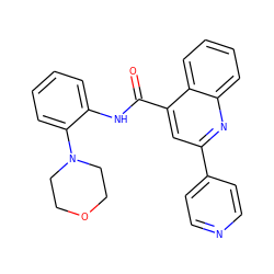 O=C(Nc1ccccc1N1CCOCC1)c1cc(-c2ccncc2)nc2ccccc12 ZINC000012485009