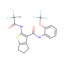 O=C(Nc1ccccc1OC(F)(F)F)c1c(NC(=O)C(F)(F)Br)sc2c1CCC2 ZINC001772638321