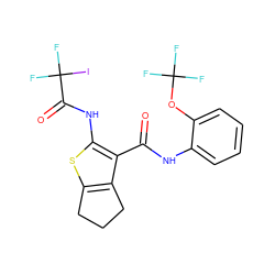 O=C(Nc1ccccc1OC(F)(F)F)c1c(NC(=O)C(F)(F)I)sc2c1CCC2 ZINC001772616863