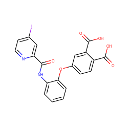 O=C(Nc1ccccc1Oc1ccc(C(=O)O)c(C(=O)O)c1)c1cc(I)ccn1 ZINC000013587606