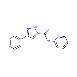 O=C(Nc1ccccn1)c1cc(-c2ccccc2)n[nH]1 ZINC000005790644