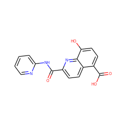 O=C(Nc1ccccn1)c1ccc2c(C(=O)O)ccc(O)c2n1 ZINC000473149981