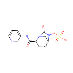 O=C(Nc1cccnc1)[C@@H]1CC[C@@H]2CN1C(=O)N2OS(=O)(=O)O ZINC000096168624