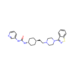 O=C(Nc1cccnc1)N[C@H]1CC[C@H](CCN2CCN(c3nsc4ccccc34)CC2)CC1 ZINC001772655474