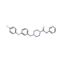 O=C(Nc1cccnc1)N1CCN(Cc2cccc(Oc3ccc(Cl)cc3)c2)CC1 ZINC000068245822