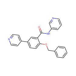 O=C(Nc1cccnc1)c1cc(-c2ccncc2)ccc1OCc1ccccc1 ZINC000068267181