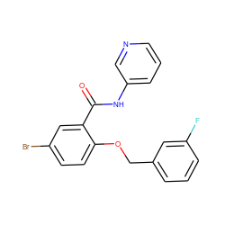 O=C(Nc1cccnc1)c1cc(Br)ccc1OCc1cccc(F)c1 ZINC000116763359